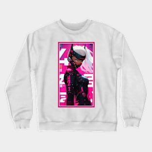 Anime Race Girl | High Quality Anime Artwork | Chibi Manga Anime Art Crewneck Sweatshirt